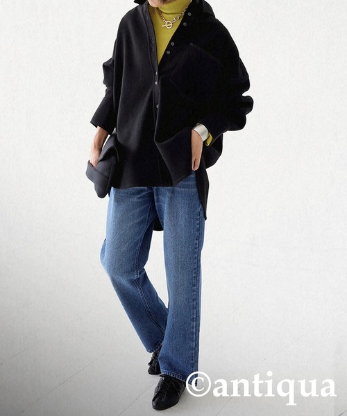 antiqua（アンティカ）の「綿100％タートルリブニット（ニット/セーター・レディース・ライトグリーン/グリーン/ブラック/レッド/ネイビー/アイボリー/ベージュ・FREE）」の13枚目の写真