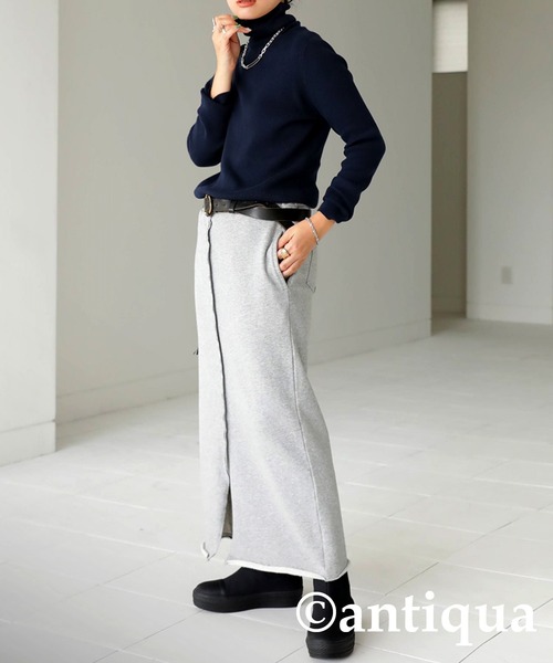 antiqua（アンティカ）の「綿100％タートルリブニット（ニット/セーター・レディース・ライトグリーン/グリーン/ブラック/レッド/ネイビー/アイボリー/ベージュ・FREE）」の15枚目の写真