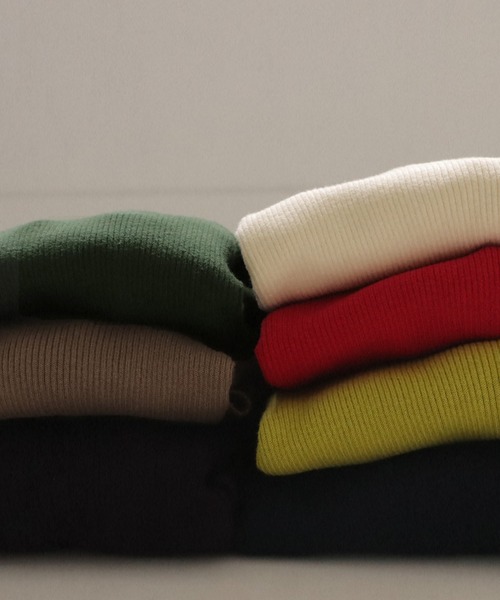 antiqua（アンティカ）の「綿100％タートルリブニット（ニット/セーター・レディース・ライトグリーン/グリーン/ブラック/レッド/ネイビー/アイボリー/ベージュ・FREE）」の21枚目の写真