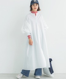 coca（coca） | 袖ボリュームスリーブシャツワンピース(シャツワンピース)