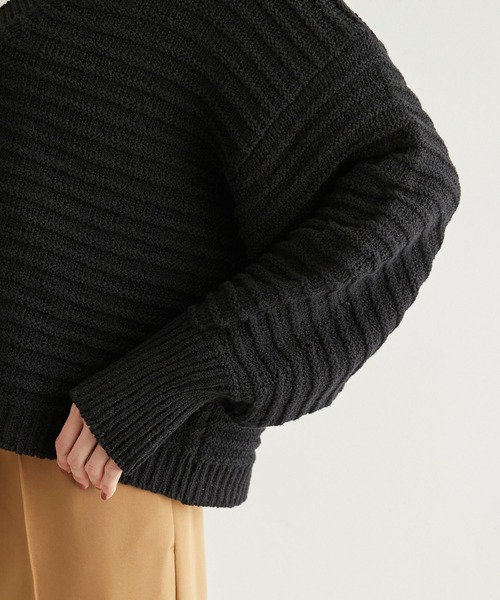 リリーヤーンショート丈ニットカーディガン