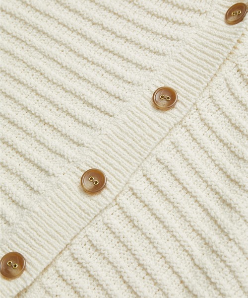 リリーヤーンショート丈ニットカーディガン