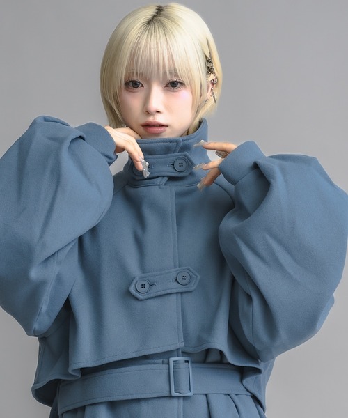 ユニセックス】スタンドカラーロングコート（その他アウター）｜17HR