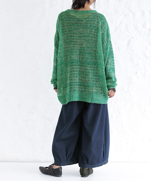 n'OrLABEL（ノアールレーベル）の「【廃盤】『透かしモヘヤタッチニット』（ニット/セーター・レディース・ライトブルー/オレンジ/ピンク/グリーン・FREE）」の14枚目の写真