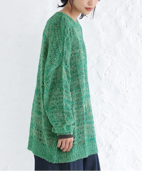 n'OrLABEL（ノアールレーベル）の「【廃盤】『透かしモヘヤタッチニット』（ニット/セーター・レディース・ライトブルー/オレンジ/ピンク/グリーン・FREE）」の8枚目の写真