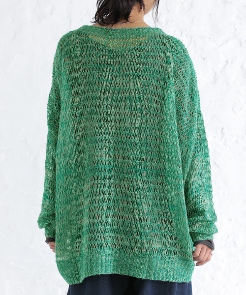 n'OrLABEL（ノアールレーベル）の「【廃盤】『透かしモヘヤタッチニット』（ニット/セーター・レディース・ライトブルー/オレンジ/ピンク/グリーン・FREE）」の9枚目の写真