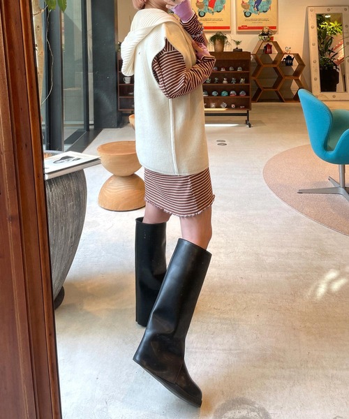 Alley by w closet（アリーバイダブルクローゼット）の「【Alley】クルーネックメローBIGプルオーバー（Tシャツ/カットソー・レディース・ホワイト×ピンク/ブラウン系その他/ラベンダー・FREE）」の16枚目の写真