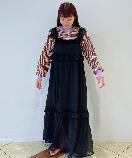 Alley by w closet（アリーバイダブルクローゼット）の「【Alley】クルーネックメローBIGプルオーバー（Tシャツ/カットソー・レディース・ホワイト×ピンク/ブラウン系その他/ラベンダー・FREE）」の20枚目の写真