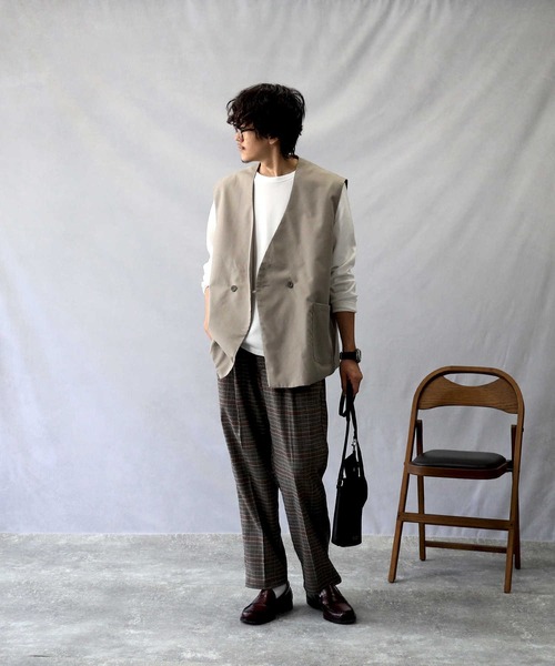 BACK NUMBER（バックナンバー）の「【BACK NUMBER】ジレベスト（ベスト・メンズ・ブラック/ブルー/ベージュ・M/L）」の11枚目の写真