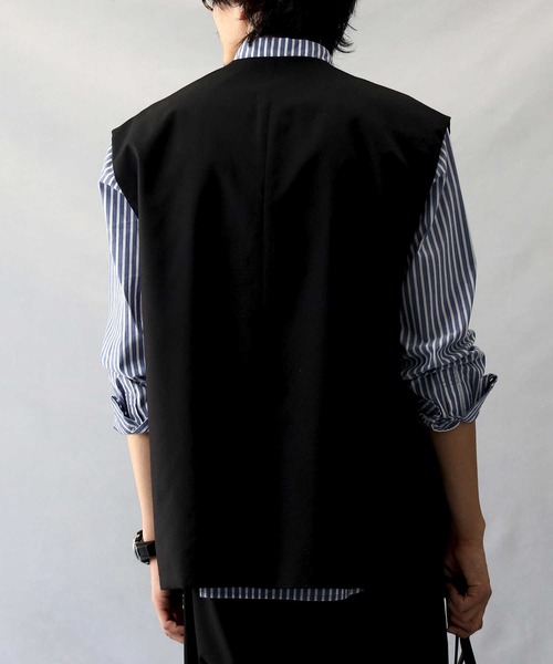 BACK NUMBER（バックナンバー）の「【BACK NUMBER】ジレベスト（ベスト・メンズ・ブラック/ブルー/ベージュ・M/L）」の14枚目の写真