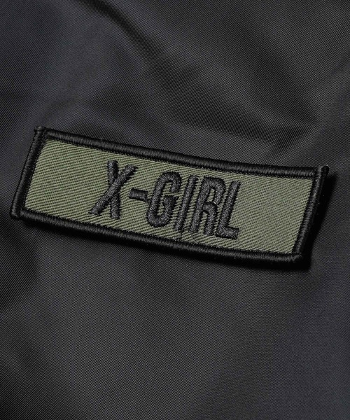 X-girl（エックスガール）の「OVERSIZED MA-1（MA-1・レディース・ブラック/バーガンディー・ONE SIZE）」の14枚目の写真