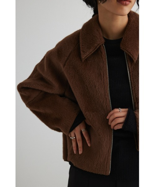 stylemixer スタイルミキサー　ショートファーシャツブルゾン　ブラウン STYLEMIXER（スタイルミキサー）の「ショートファーシャツ