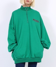 PUNYUS | ワンポイントハーフZIPプルオーバー(スウェット)
