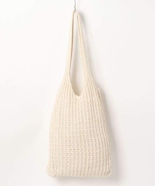 florist（フローリスト）の「【A4収納可】編みニットトートバッグ（トートバッグ・レディース・オフホワイト/ベージュ/キャメル/モカ/ブラック・FREE）」の12枚目の写真