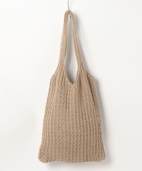 florist（フローリスト）の「【A4収納可】編みニットトートバッグ（トートバッグ・レディース・オフホワイト/ベージュ/キャメル/モカ/ブラック・FREE）」の21枚目の写真