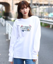 《BEN DAVIS》LADIES PRINT LONG TEE