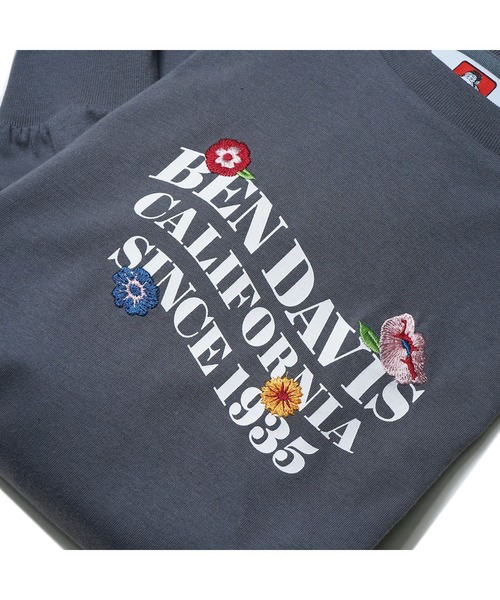BEN DAVIS(ベンデイビス)の「《BEN DAVIS》LADIES PRINT LONG TEE(Tシャツ/カットソー・レディース・ホワイト/チャコールグレー・MEDIUM/LARGE)」の5枚目の写真