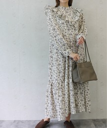 Per sist ence/パーシエンス　レトロ花柄フリルワンピース