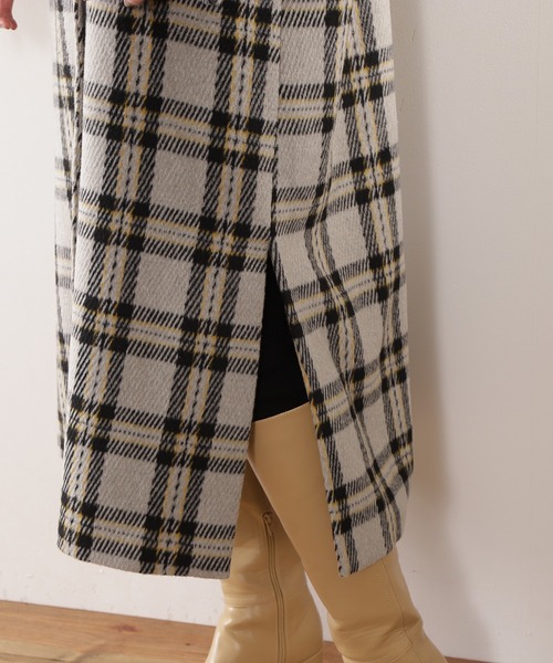 N.（N. Natural Beauty Basic）（エヌエヌナチュラルビューティーベーシック）の「【S Size Line】◆チェックオーバーチェスターコート（チェスターコート・レディース・グレー系その他/ベージュ系その他・SMALL/MEDIUM）」の7枚目の写真