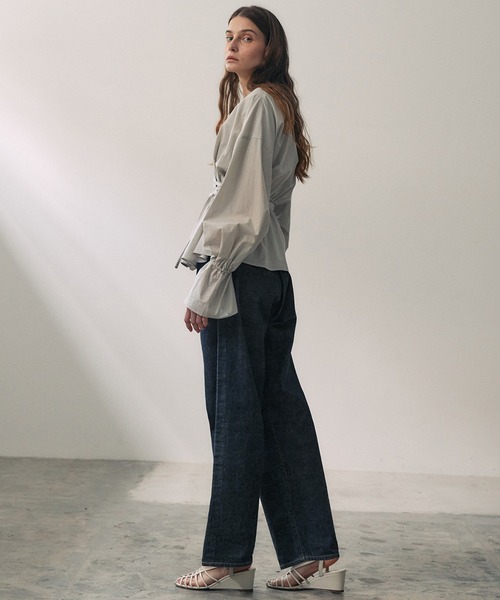 STUNNING LURE（スタニングルアー）の「カシュクールシャツ（シャツ/ブラウス・レディース・カーキ/グレー・SMALL/MEDIUM）」の4枚目の写真