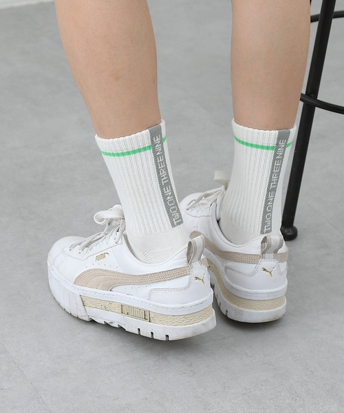 COLONY 2139（コロニートゥーワンスリーナイン）の「縦ロゴソックス（ソックス/靴下・レディース・ホワイト/ブラック・23）」の6枚目の写真