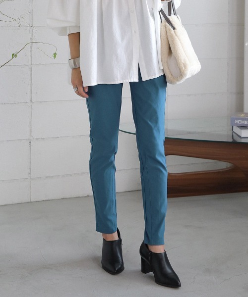 Bou Jeloud（ブージュルード）の「《抗菌・防臭加工》着丈＋3cm バック切替ラインHAKIYASEパンツ（その他パンツ・レディース・オリーブ/ブラック/グレー/ブルー/ベージュ/ボルドー・36/38/40/42/34）」の21枚目の写真