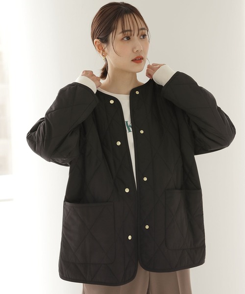 GLOBAL WORK(グローバルワーク)の「軽やかストレッチ3WAYコート/281687(ノーカラーコート・レディース・ベージュ系その他3/ブラック・LARGE/MEDIUM)」の20枚目の写真