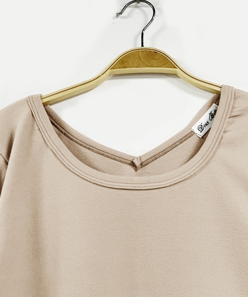 Doux Belle(ドゥーベル)の「裏起毛カットソー バックVネック(Tシャツ/カットソー・レディース・ライトグレー/ホワイト/ベージュ/ネイビー/ブラック・MEDIUM/LARGE)」の8枚目の写真