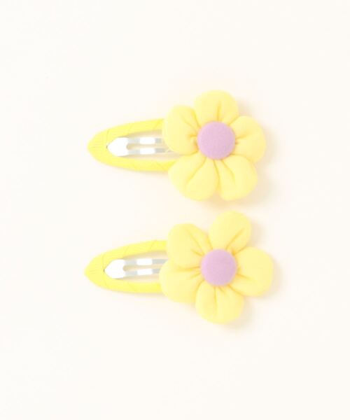 Catherine Cottage（キャサリンコテージ）の「お花ヘアピン ミニ 2個セット（ヘアピン・キッズ・オレンジ/イエロー/ピンク/パープル・FREE）」の2枚目の写真