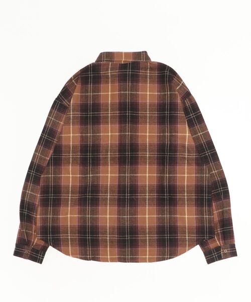 Figments（フィグメンツ）の「ビッグネルシャツ（シャツ/ブラウス・レディース・ブルー/ブラウン・LARGE/X-LARGE）」の7枚目の写真