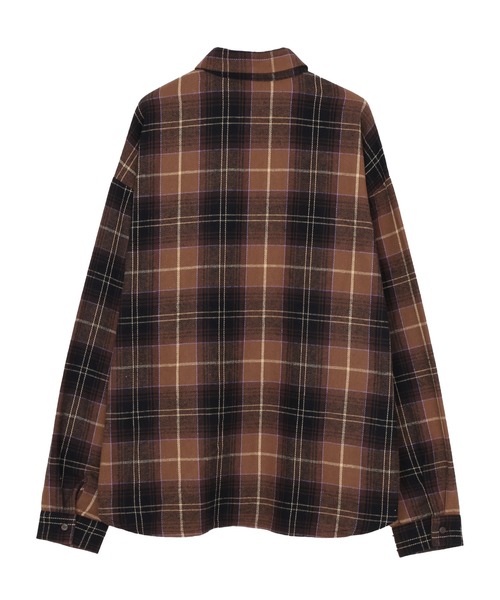 Figments（フィグメンツ）の「ビッグネルシャツ（シャツ/ブラウス・レディース・ブルー/ブラウン・LARGE/X-LARGE）」の14枚目の写真