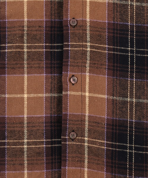 Figments（フィグメンツ）の「ビッグネルシャツ（シャツ/ブラウス・レディース・ブルー/ブラウン・LARGE/X-LARGE）」の16枚目の写真