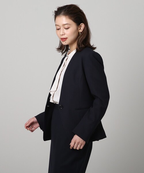 【希少46サイズ・タグ付未使用品】アンタイトル ノーカラージャケット ネイビー Jacket【UNTITLED､ジャケット】 | UNTITLED OFFICIAL SITE（アン