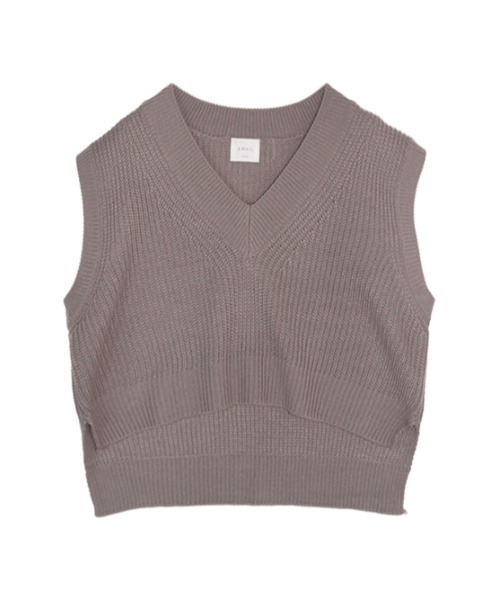 AMAIL（アマイル）の「Bulky deep vest（ベスト・レディース・グレー/ホワイト/マスタード・FREE）」の17枚目の写真
