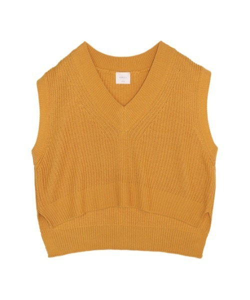 AMAIL（アマイル）の「Bulky deep vest（ベスト・レディース・グレー/ホワイト/マスタード・FREE）」の18枚目の写真