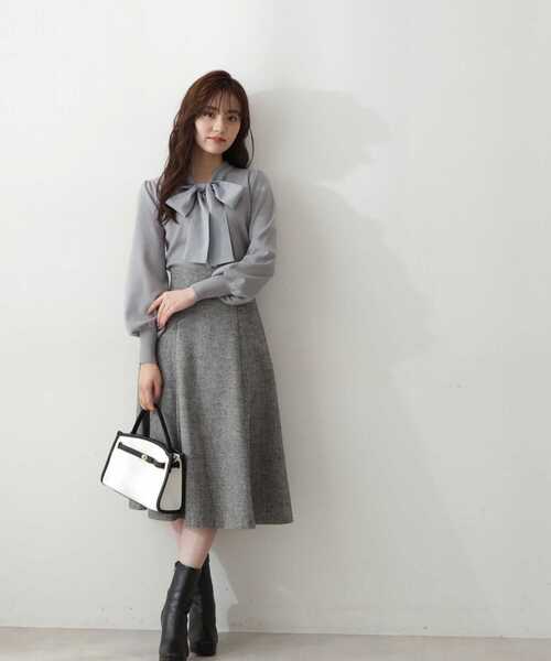 PROPORTION BODY DRESSING(プロポーションボディドレッシング)の「ラメツイードフレアスカート / 1212220024(スカート・レディース・ブラック/ベージュ・SMALL/X-SMALL/MEDIUM)」の15枚目の写真