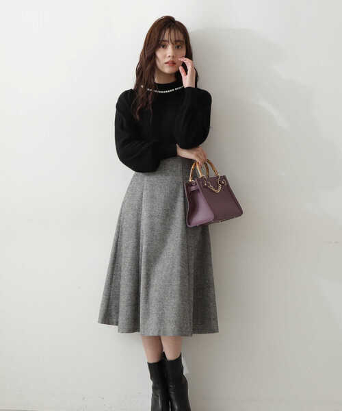 PROPORTION BODY DRESSING(プロポーションボディドレッシング)の「ラメツイードフレアスカート / 1212220024(スカート・レディース・ブラック/ベージュ・SMALL/X-SMALL/MEDIUM)」の20枚目の写真