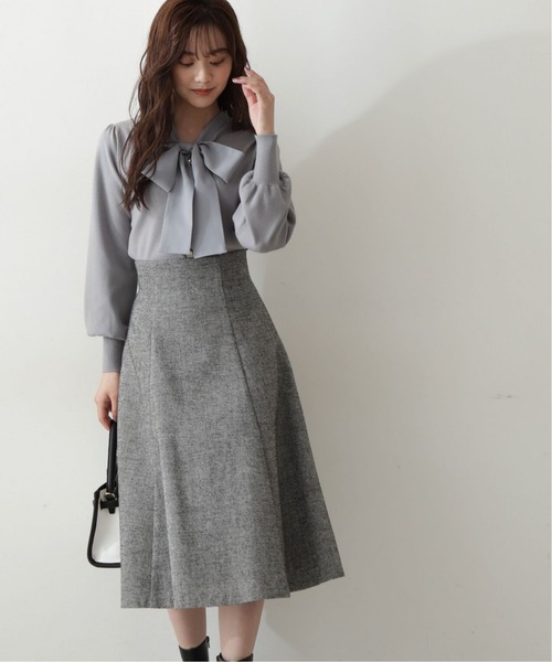 PROPORTION BODY DRESSING(プロポーションボディドレッシング)の「ラメツイードフレアスカート / 1212220024(スカート・レディース・ブラック/ベージュ・SMALL/X-SMALL/MEDIUM)」の2枚目の写真