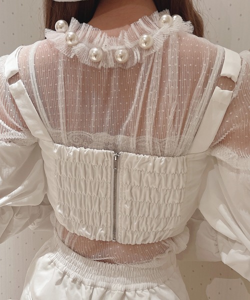 Swankiss（スワンキス）の「KJ ribbon gift TOPS（ニット/セーター・レディース・ホワイト/ブラック/ピンク・FREE）」の8枚目の写真