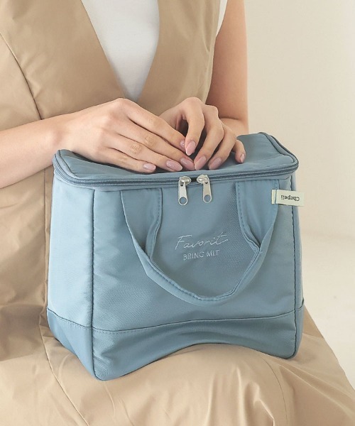 DONOBAN（ドノバン）の「保冷ソフト素材ランチボックス（ハンドバッグ・レディース・ベージュ/ブラック/ブルー・F）」の3枚目の写真