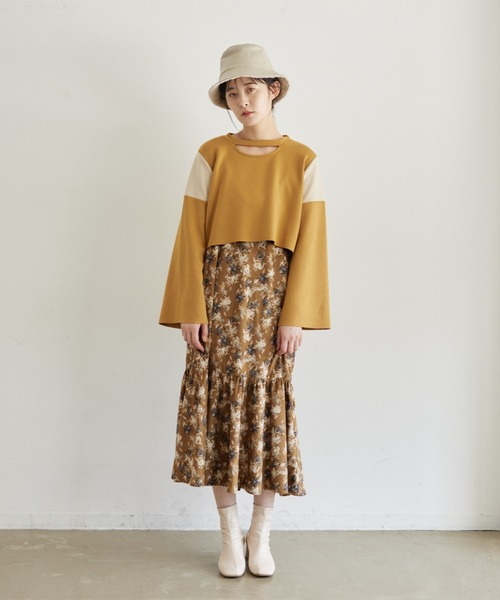 idem（イデム）の「lady jersey pullover/ジャージーショートプルオーバー（Tシャツ/カットソー・レディース・ブラック/マスタード・FREE）」の12枚目の写真
