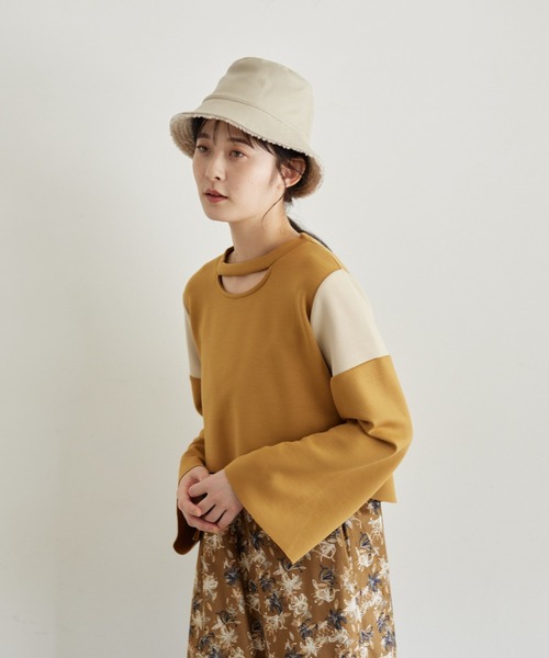 idem（イデム）の「lady jersey pullover/ジャージーショートプルオーバー（Tシャツ/カットソー・レディース・ブラック/マスタード・FREE）」の19枚目の写真