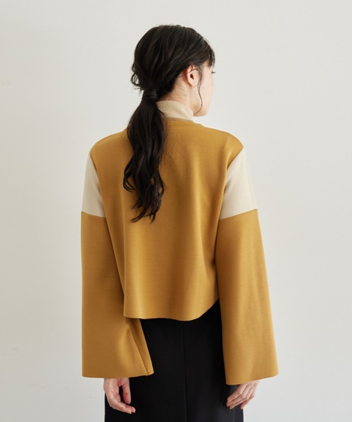 idem（イデム）の「lady jersey pullover/ジャージーショートプルオーバー（Tシャツ/カットソー・レディース・ブラック/マスタード・FREE）」の8枚目の写真
