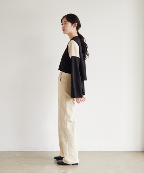 idem（イデム）の「lady jersey pullover/ジャージーショートプルオーバー（Tシャツ/カットソー・レディース・ブラック/マスタード・FREE）」の15枚目の写真