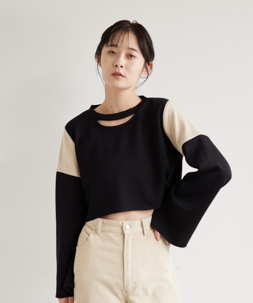 idem（イデム）の「lady jersey pullover/ジャージーショートプルオーバー（Tシャツ/カットソー・レディース・ブラック/マスタード・FREE）」の14枚目の写真