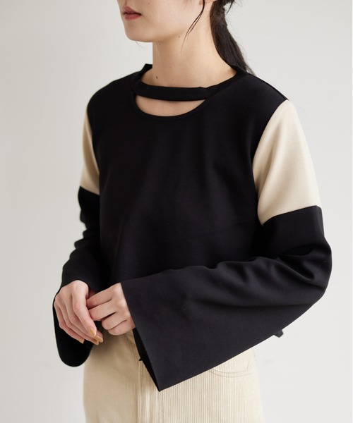 idem（イデム）の「lady jersey pullover/ジャージーショートプルオーバー（Tシャツ/カットソー・レディース・ブラック/マスタード・FREE）」の21枚目の写真