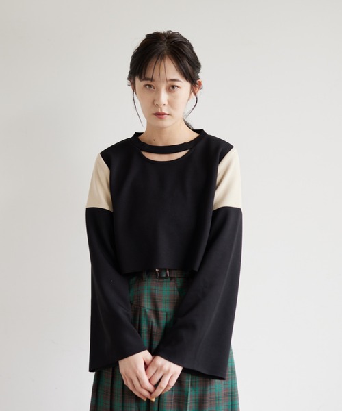 idem（イデム）の「lady jersey pullover/ジャージーショートプルオーバー（Tシャツ/カットソー・レディース・ブラック/マスタード・FREE）」の10枚目の写真