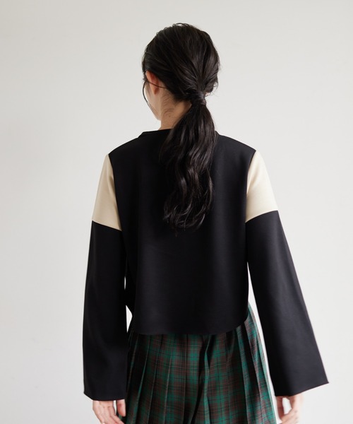 idem（イデム）の「lady jersey pullover/ジャージーショートプルオーバー（Tシャツ/カットソー・レディース・ブラック/マスタード・FREE）」の18枚目の写真