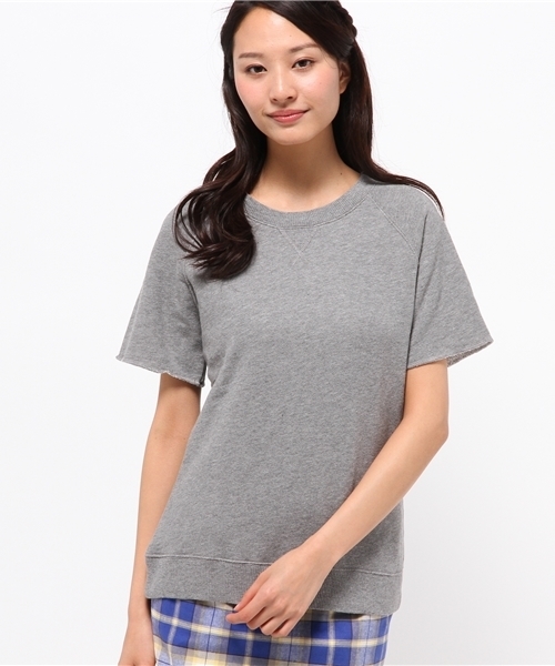 CIAOPANIC（チャオパニック）の「【Ciaopanic】　ガーゼ裏毛（Tシャツ/カットソー・レディース・ホワイト/グレー・FREE）」の2枚目の写真