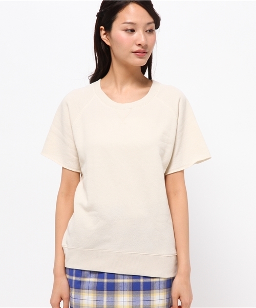 CIAOPANIC（チャオパニック）の「【Ciaopanic】　ガーゼ裏毛（Tシャツ/カットソー・レディース・ホワイト/グレー・FREE）」の3枚目の写真